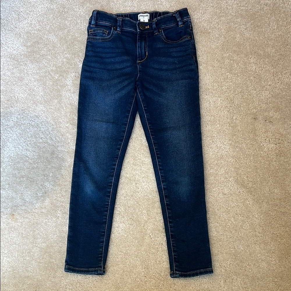 Crewcuts size 8Y. Dark,stretchy, 5 pocket skinny jeans.  Excellent condition!